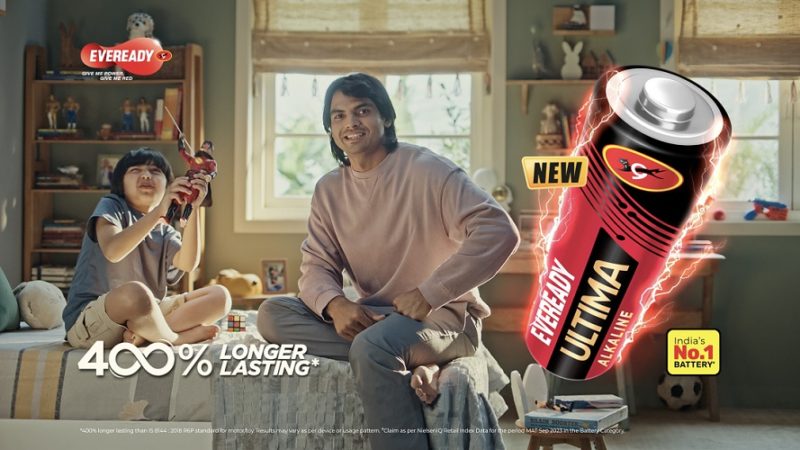 Neeraj Chopra Features in the Latest TVC of Eveready’s Ultima Alkaline battery – Powers Kids Uninterrupted Play and limitless Imagination