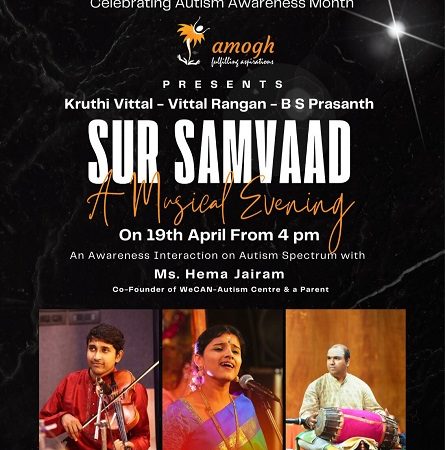 Charitable Foundation ‘Amogh’ to Organize Musical Event “Sur Samvaad” in Bengaluru to Raise Awareness on Autism During World Autism Month