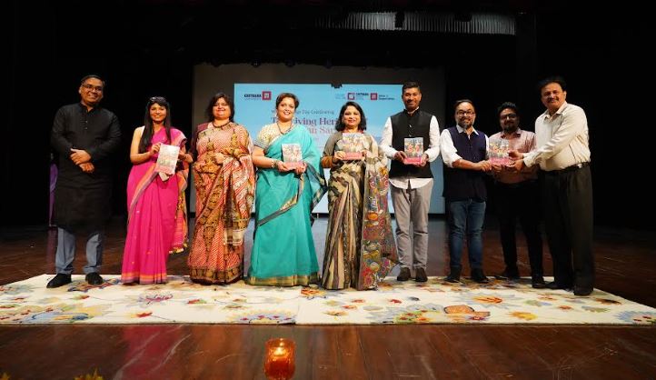 Book on Heritage of Sari titled “Indian Sari Sartoria and Semiotics” released at Chitkara University