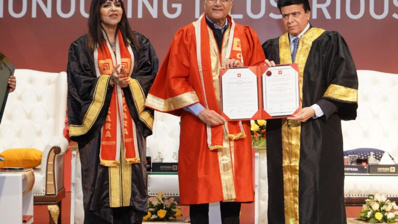 Chitkara University Honours Dr. Ajai Chowdhry with Honorary Doctorate for Technological Innovation and Philanthropy