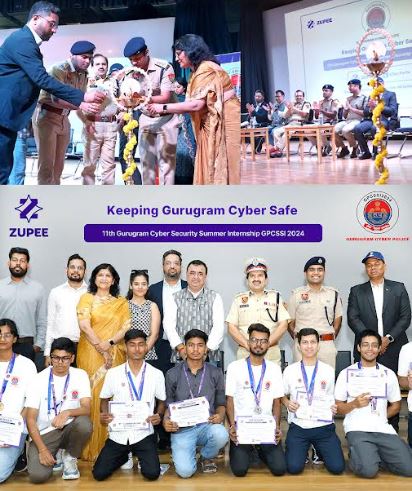 Gurugram Cyber Police and Zupee Successfully Conclude Gurugram Cyber Security Summer Internship Program (GPCSSI2024)