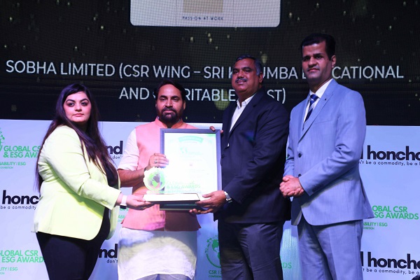 Sobha Group’s Sri Kurumba Trust Wins Global CSR & ESG Award 2024 for Child & Women Development