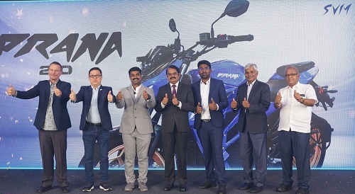 SRIVARU Motors Launches PRANA 2.0 Electric Two-wheeler Motorcycle in Chennai, India