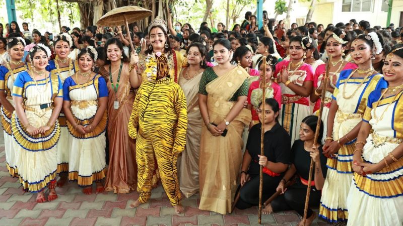 Dr. MGR-Janaki College Celebrates Onam with Dance Performances & Onam Sadya