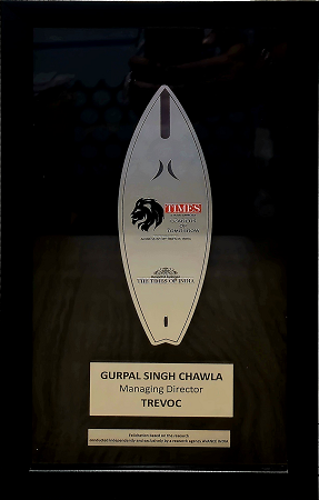 Gurpal Singh Chawla, MD, TREVOC, Honoured as a “Leader of Tomorrow” by Times Group