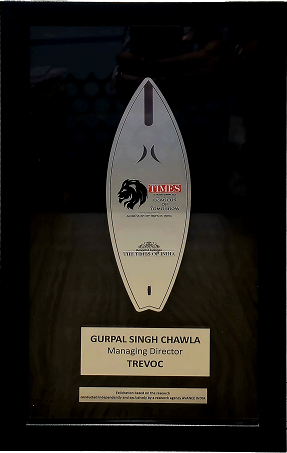 Gurpal Singh Chawla, MD, TREVOC, Honoured as a “Leader of Tomorrow” by Times Group