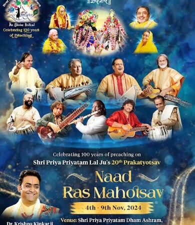 Celebrating 20 years of Shri Priya Priyatam Lal Ju: Experience the Spirit of Devotion with Naad Ras Mahotsav