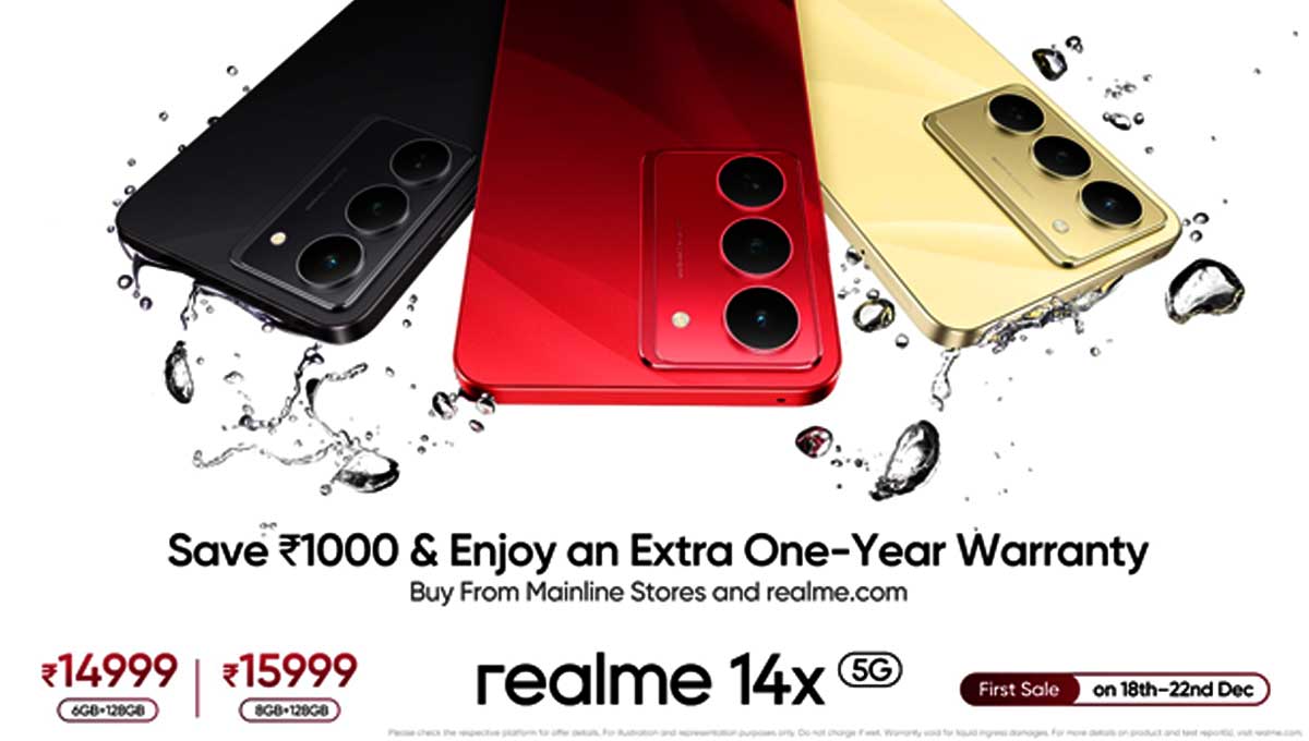 realme unveils the realme 14x 5G, the segment’s first IP69 smartphone with a massive 6000mAh battery, starting at INR 14,999