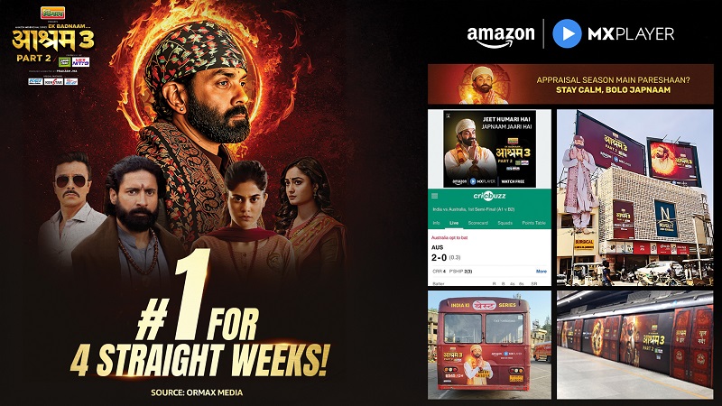 Amazon MX Player’s ‘Aashram’ Starring Bobby Deol Breaks All Stereotypes, Continues to Shatter Records as India’s Most-watch Series