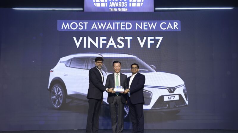 Vinfast VF 7 Electric SUV Honoured with ‘Most Awaited New Car’ Award in India
