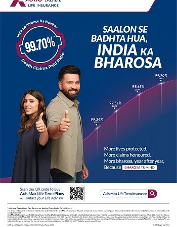 Axis Max Life Achieves Highest-Ever Claims Paid Ratio of 99.70% in FY25; Surpasses 99% Benchmark for Sixth Consecutive Year