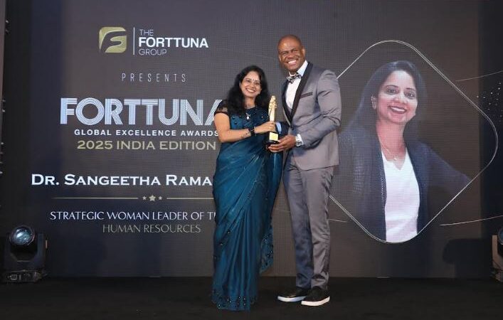 Dr. R. Sangeetha Honored as Strategic Woman Leader of the Year at Forttuna Global Excellence Awards 2025