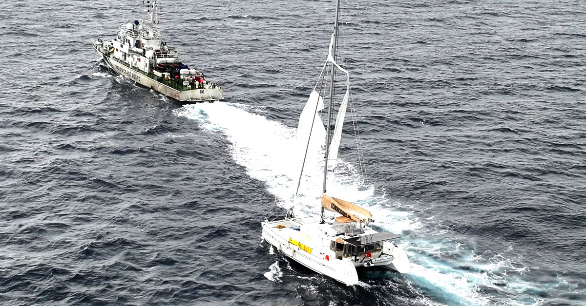 ICG Rescues U.S. Sailing Vessel ‘Sea Angel’ Off Andaman Coast; Two Crew Members Safe