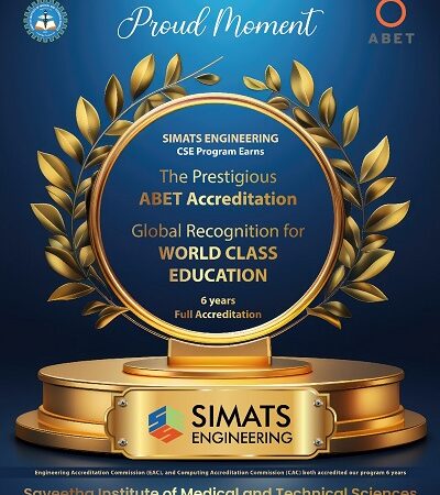 SIMATS Engineering’s CSE Program Earns Prestigious ABET Accreditation