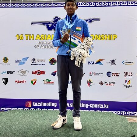 SM Yugan from Tamil Nadu, India Created History with Triple Gold at Asian Shooting Championships 2025