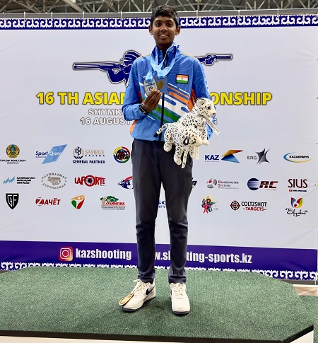 SM Yugan from Tamil Nadu, India Created History with Triple Gold at Asian Shooting Championships 2025