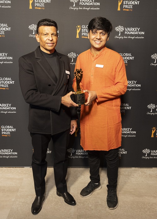 Bihari Winner of USD 100,000 Global Student Prize Returns Home, Calls for an "Entrepreneurship Revolution" to Empower India's Underserved Youth