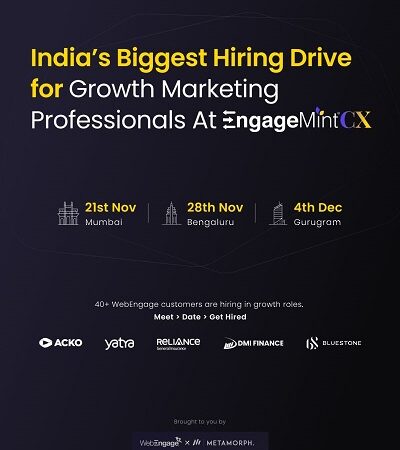 WebEngage Partners with Metamorph to Host India's Biggest Hiring Drive for Growth Marketing Professionals