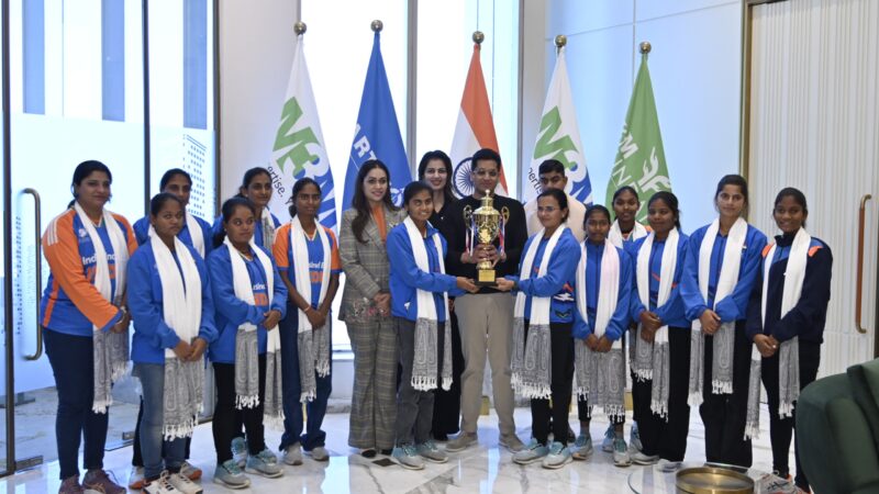 World T20 Champion Indian Women's Blind Cricket Team Meets Dr Payal Kanodia at M3M Foundation