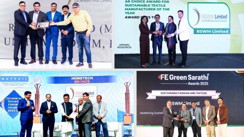 RSWM Ends the Year with Multiple Accolades: Wins Three Major Industry Honors for Sustainability