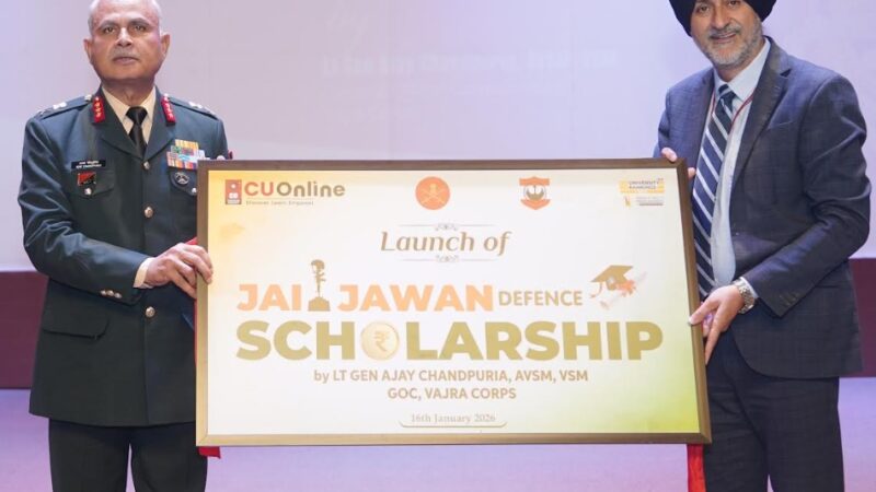 Chandigarh University Launches 'CU Online Jai Jawan Scholarship' for Family Members of Defense Personnel