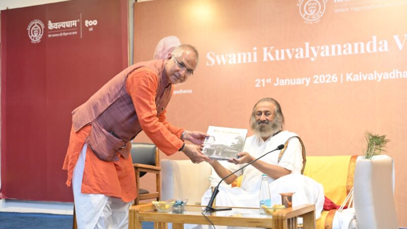 Kaivalyadhama's Legacy Celebrated as Sri Sri Ravi Shankar Shares Timeless Yogic Wisdom