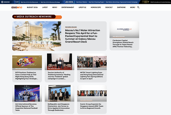 Media OutReach Newswire Further Strengthens Singapore and Asia Pacific Reach with Strategic AsiaOne Partnership