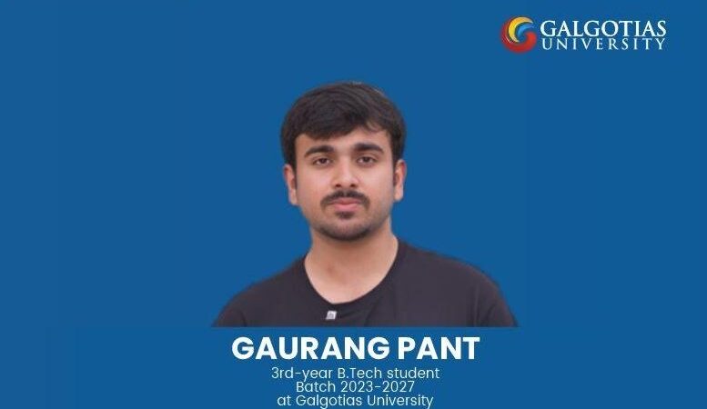 Galgotias University IEEE Chapter Wins National Recognition; Gaurang Pant Receives Richard E. Merwin Student Scholarship