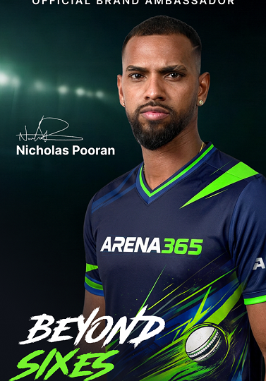Arena365 Appoints Nicholas Pooran as Brand Ambassador, Launches New Athlete Partnership Model