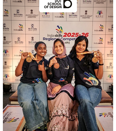 Students of DOT School of Design Secure Gold at IndiaSkills – Nationals