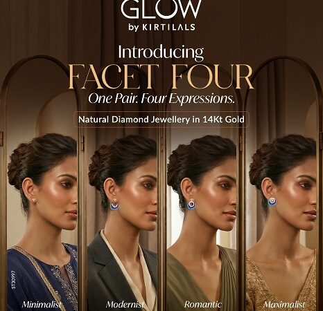 Glow by Kirtilals Unveils "FACET FOUR" One Pair of Earrings, Four Distinct Styles