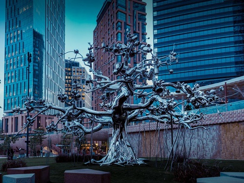 Riyadh Art Reveals Family Tree by Indian Artist Subodh Gupta, a New Permanent Collection Artwork Installed in Riyadh's Financial District KAFD