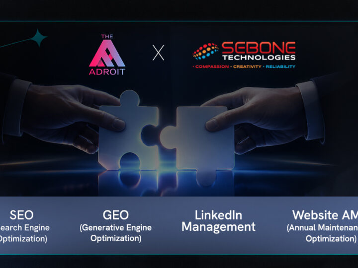 The Adroit Wins SEO, GEO, LinkedIn Management & Website AMC Mandate for Sebone Technologies