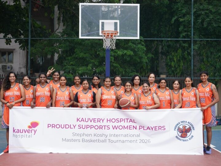 Kauvery Hospital Supports Women Players Participating in the Stephen Koshy International Masters Basketball Tournament 2026