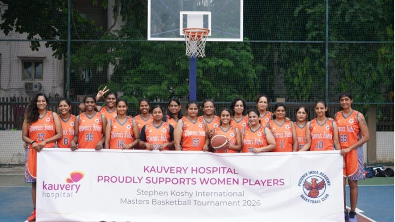 Kauvery Hospital Supports Women Players Participating in the Stephen Koshy International Masters Basketball Tournament 2026