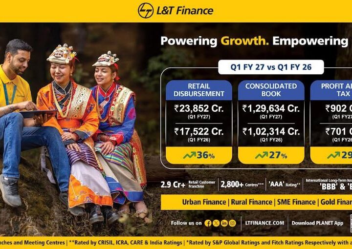 L&T Finance Records Highest Ever Consolidated PAT of Rs. 902 Crore for The First Quarter Ended June 30, 2026 (Q1FY27), Up 29% Year-on-Year (YoY)