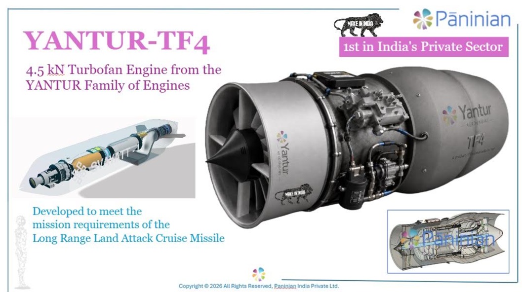Paninian Unveils Yantur 4.5 kN Turbofan Engine Programme-India's First Private-Sector Development in its Class