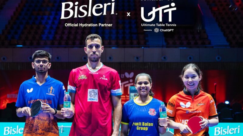 Bisleri International Partners with Ultimate Table Tennis as Official Hydration Partner for the Second Year