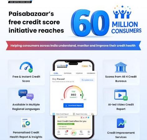 Paisabazaar's Free Credit Score Programme Touches 60 Million Consumers in its Mission to Build a Credit-Fit India