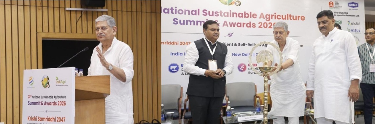 Dairy, Fisheries, Livestock to Drive Rural Economy's Growth: Union Minister Lalan Singh at the 3rd National Sustainable Agriculture Summit & Awards