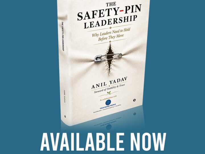 Your Board Profile Marks 3rd Anniversary with Launch of 3rd Book, "The Safety-Pin Leadership"