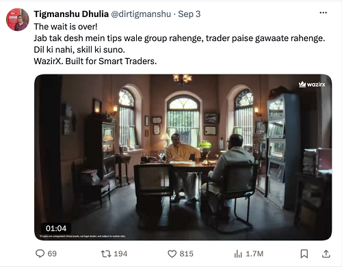 WazirX Brings Back Gangs of Wasseypur's Ramadhir Singh to Take on Tip-driven Crypto Trading