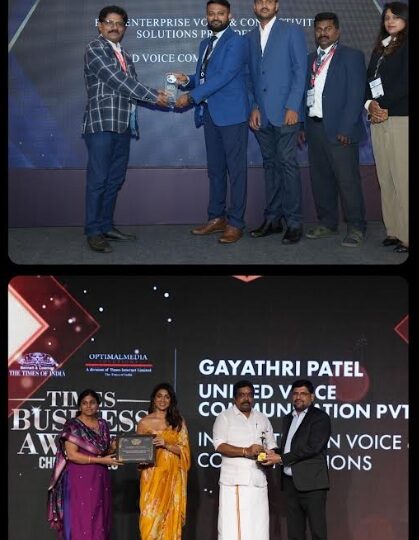 Unified Voice Earns Dual Honours for Enterprise Communications Innovation at Bengaluru and Chennai Awards