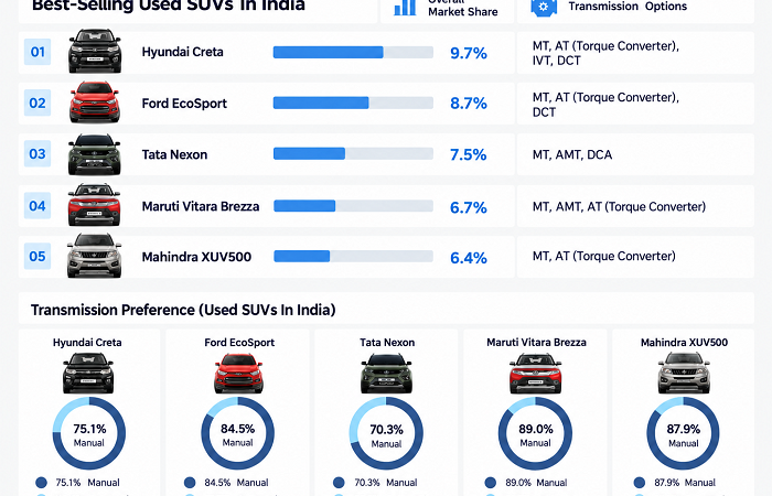 Best-Selling Used SUVs in India in 2026: Why These Five Keep Topping the List