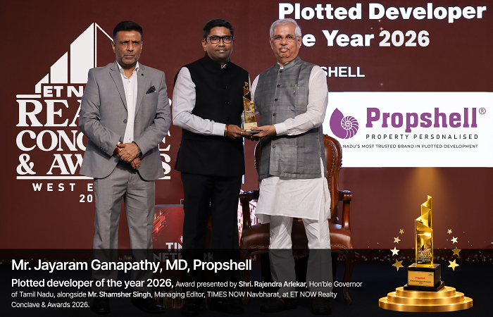 Propshell Wins "Plotted Developer of the Year 2026" at ET Now.in Realty Conclave & Awards